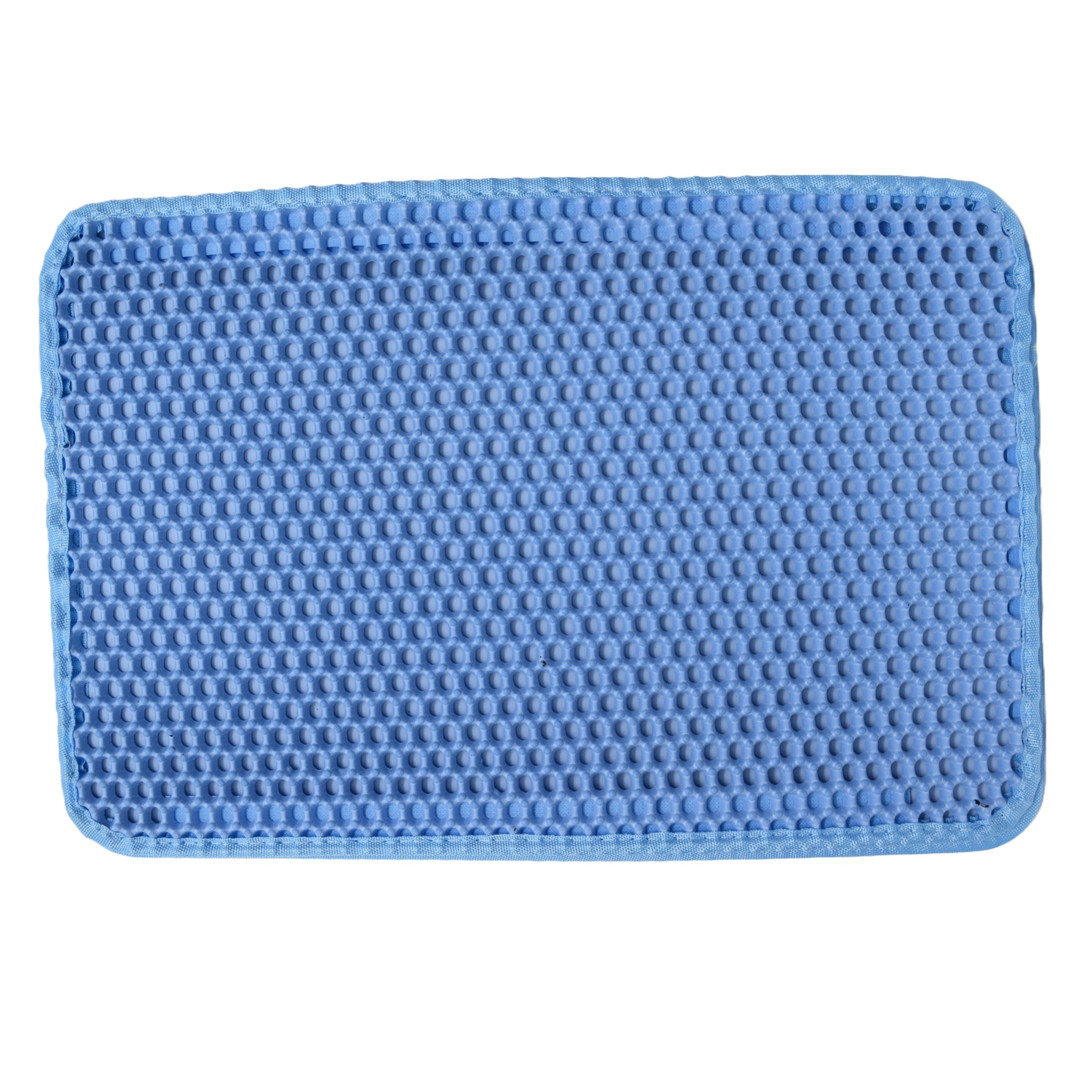 Imagine pentru Covor litiera cu strat dublu tip fagure pentru colectarea granulelor de nisip, lavabil si igienic, 45 x 30 cm, albastru