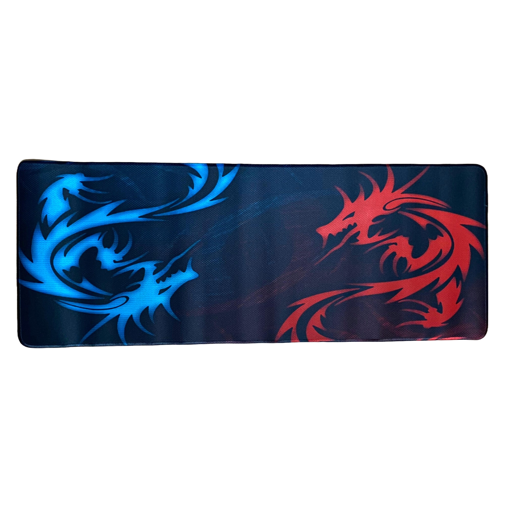 Imagine pentru Mousepad format Deskmat pentru gaming, Blue and Red Dragons, 800 x 300 x 2 mm