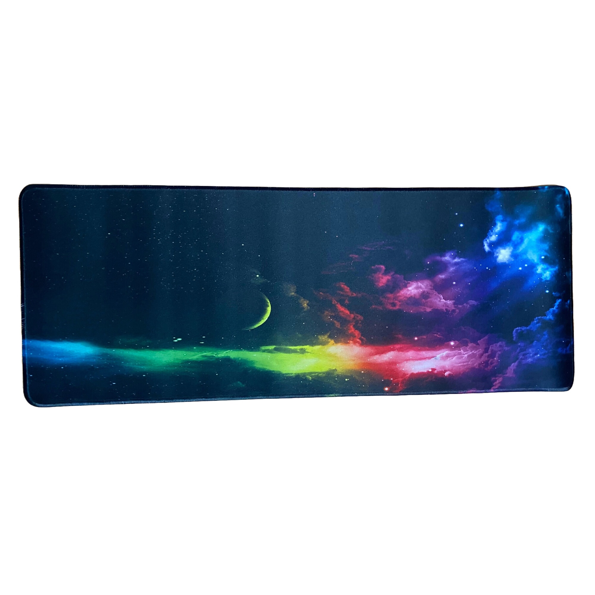Imagine pentru Mousepad format Deskmat pentru gaming, Rainbow Nebula, 800 x 300 x 2 mm