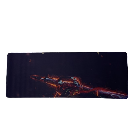 Imagine pentru Mousepad format Deskmat pentru gaming, Red Shadow Gun, 800 x 300 x 2 mm