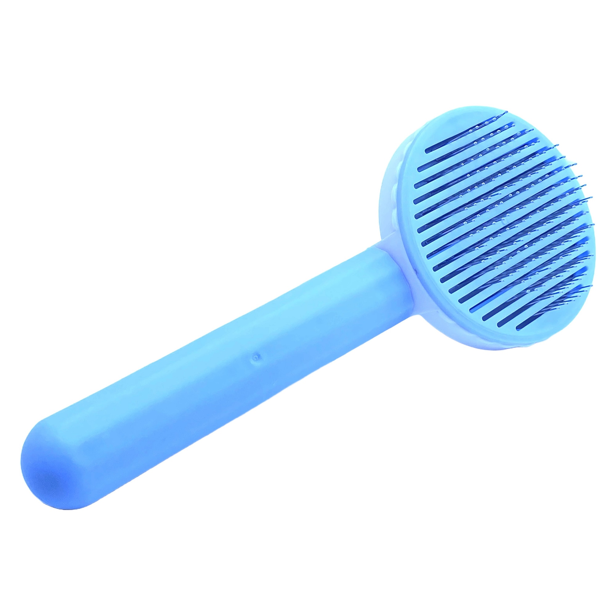 Imagine pentru Perie pentru curatarea si ingrijirea parului de caini si pisici, cu buton rapid de autocuratare, albastru